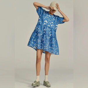 Maeve By Anthropologie Tiered Jacquard Dress